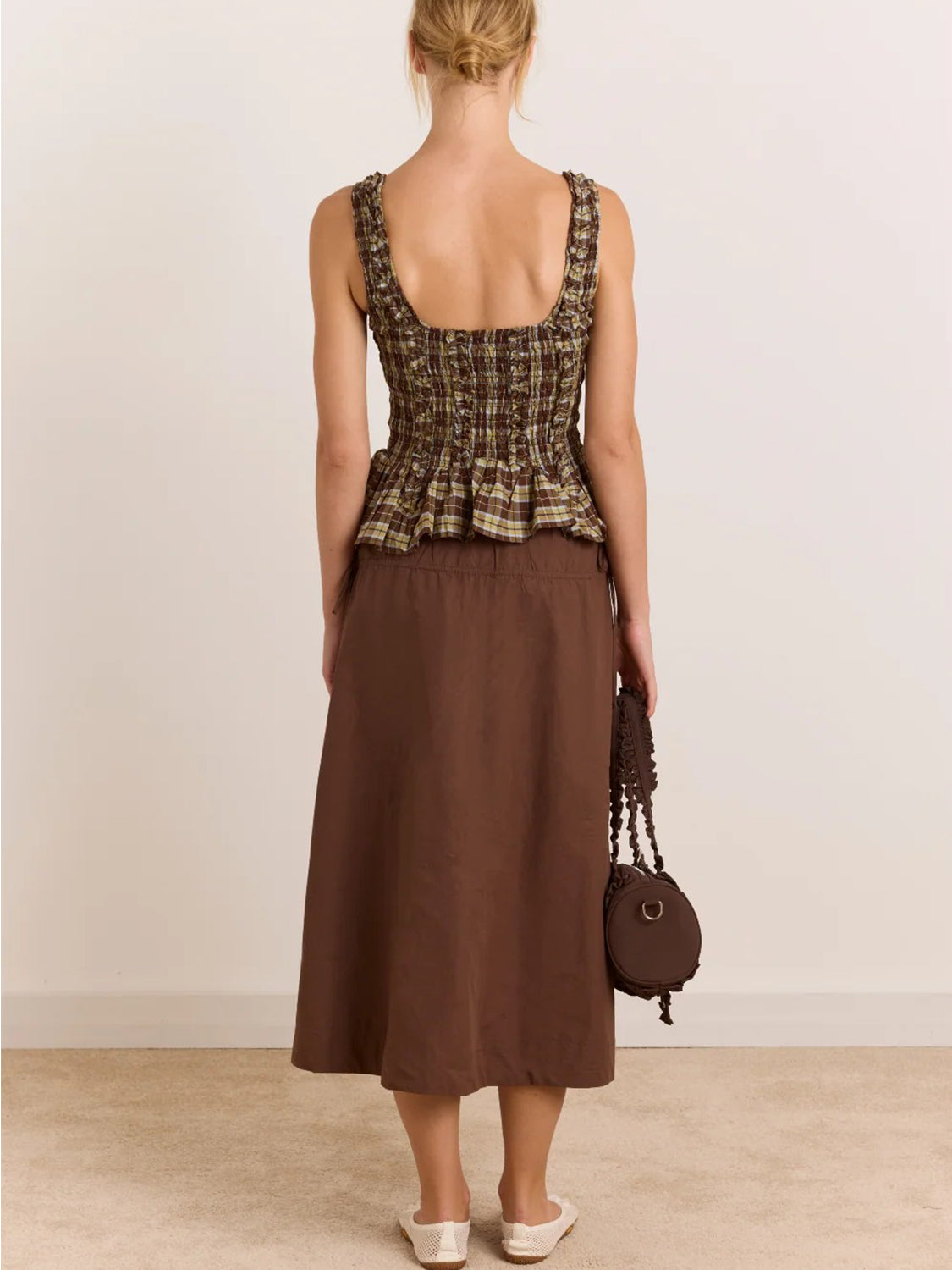 Gonna Caspia Volume Midi DAMSON MADDER Donna - Choc