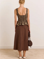 Gonna Caspia Volume Midi DAMSON MADDER Donna - Choc