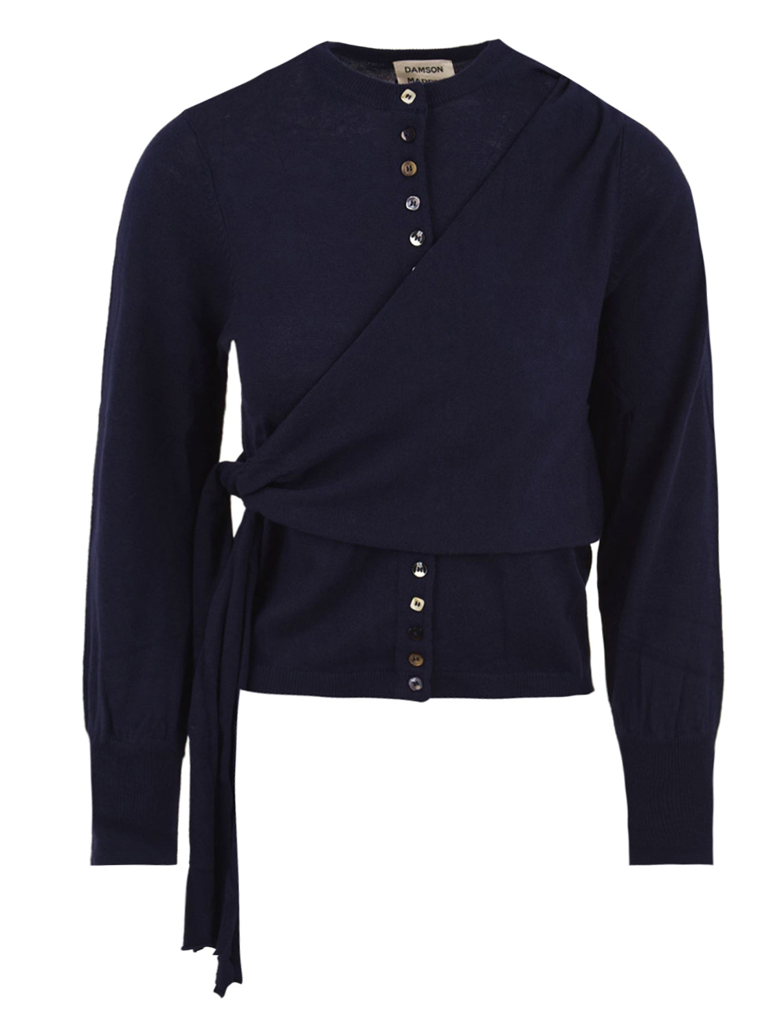 Cardigan Venna Wrap Merino Wool DAMSON MADDER Donna - Blue