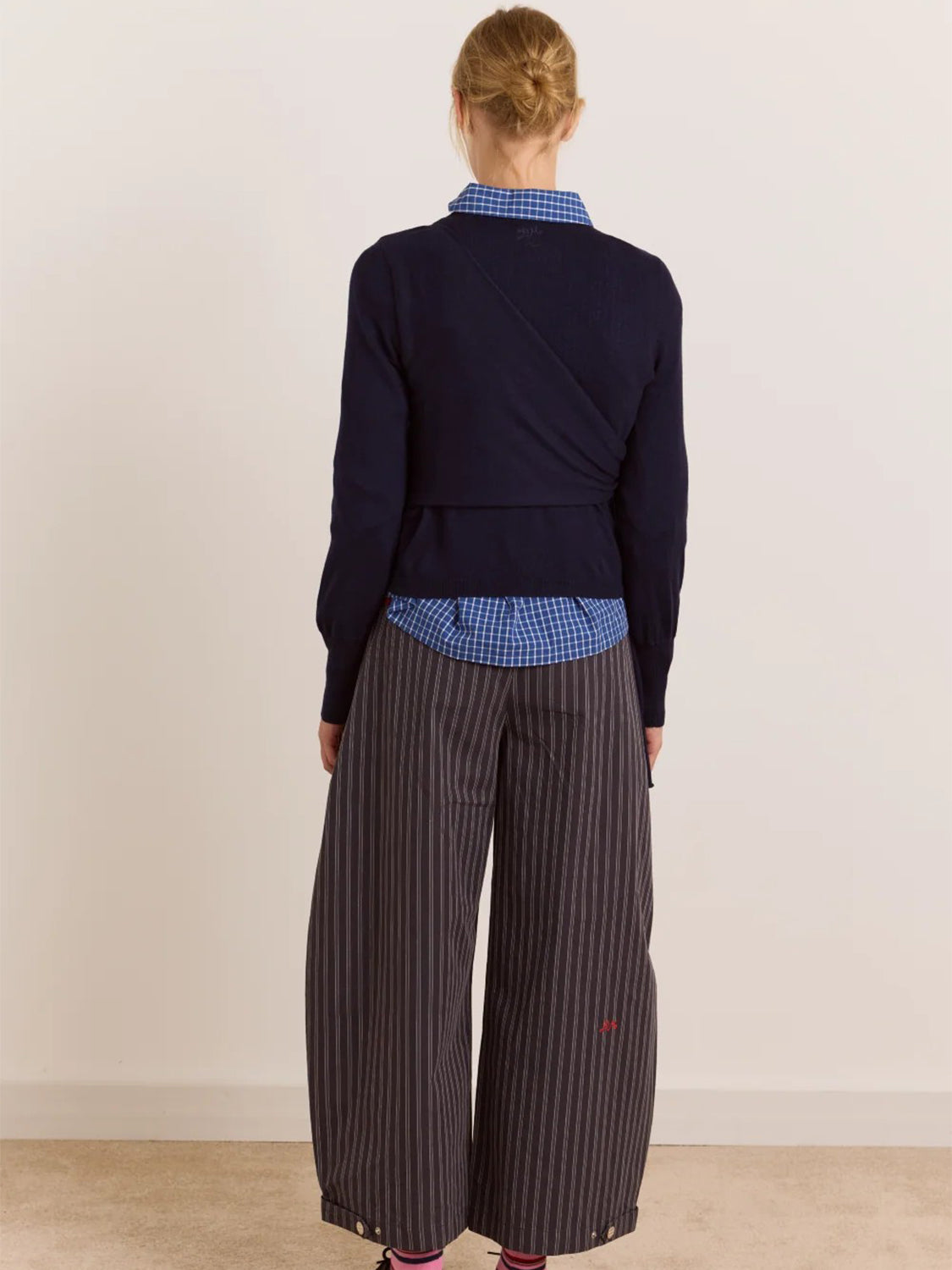 Cardigan Venna Wrap Merino Wool DAMSON MADDER Donna - Blue