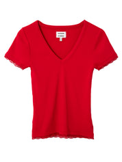 T-shirt Paige V-Neck DAMSON MADDER Donna - Rosso