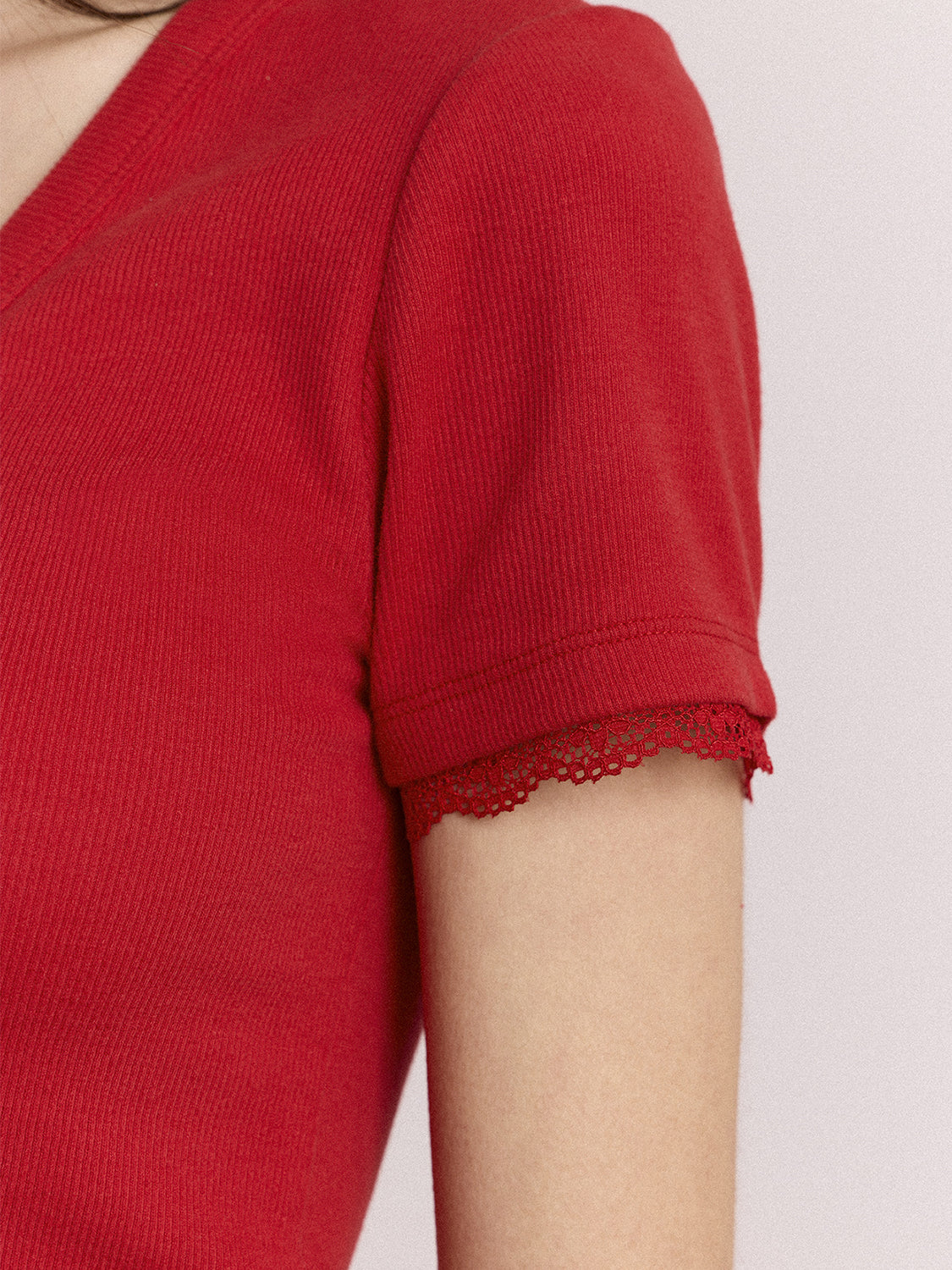 T-shirt Paige V-Neck DAMSON MADDER Donna - Rosso