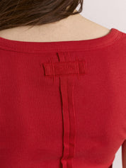 T-shirt Paige V-Neck DAMSON MADDER Donna - Rosso