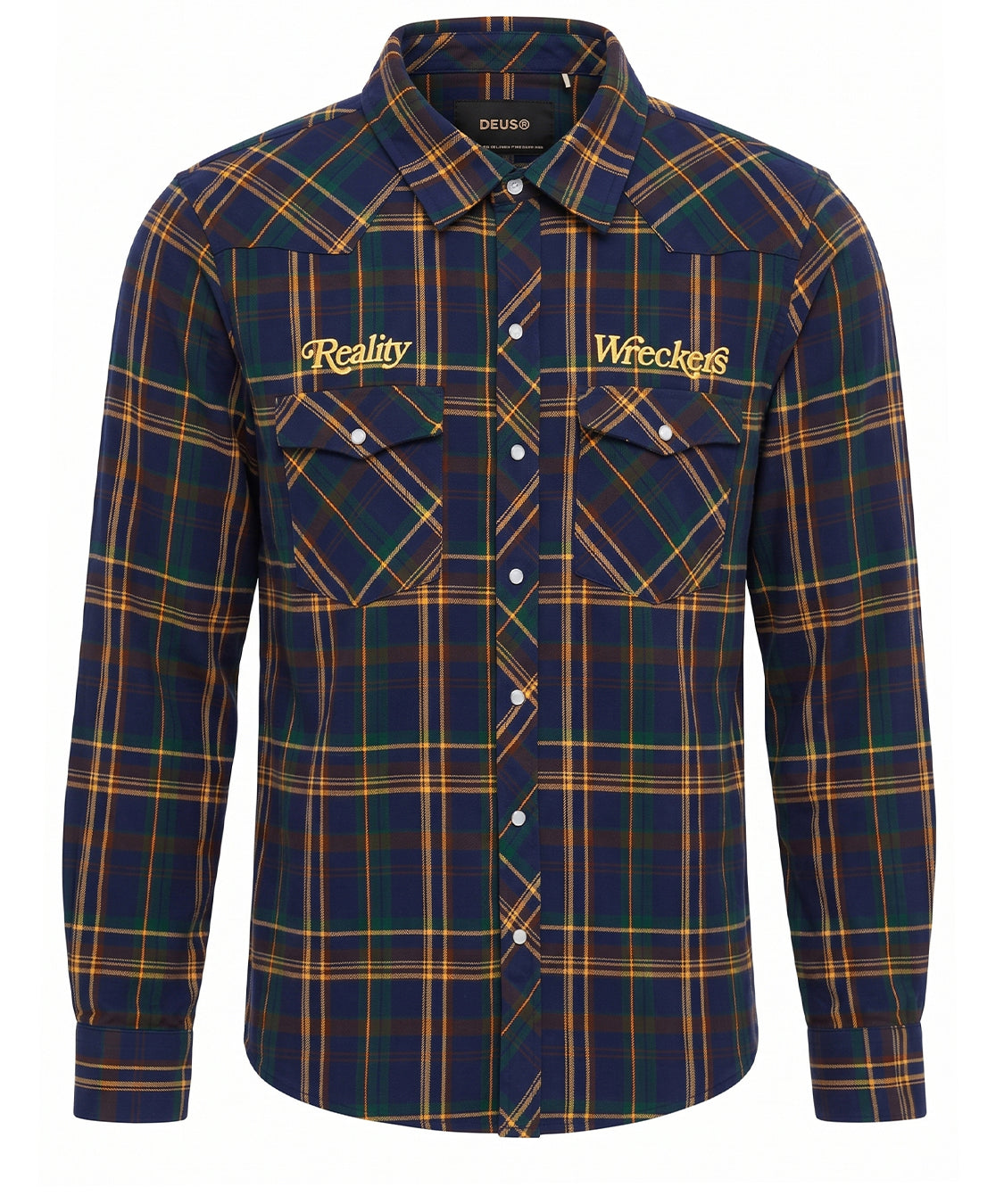 Camicia Reality Wreckers Check DEUS EX MACHINA Uomo - Blue