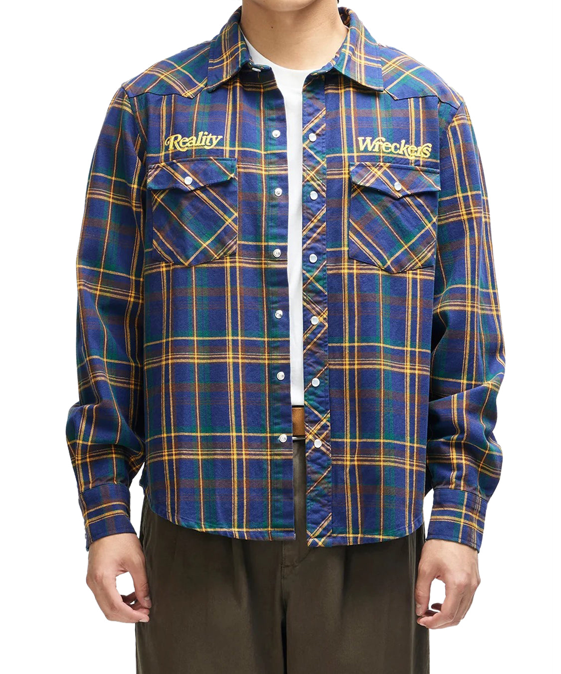 Camicia Reality Wreckers Check DEUS EX MACHINA Uomo - Blue
