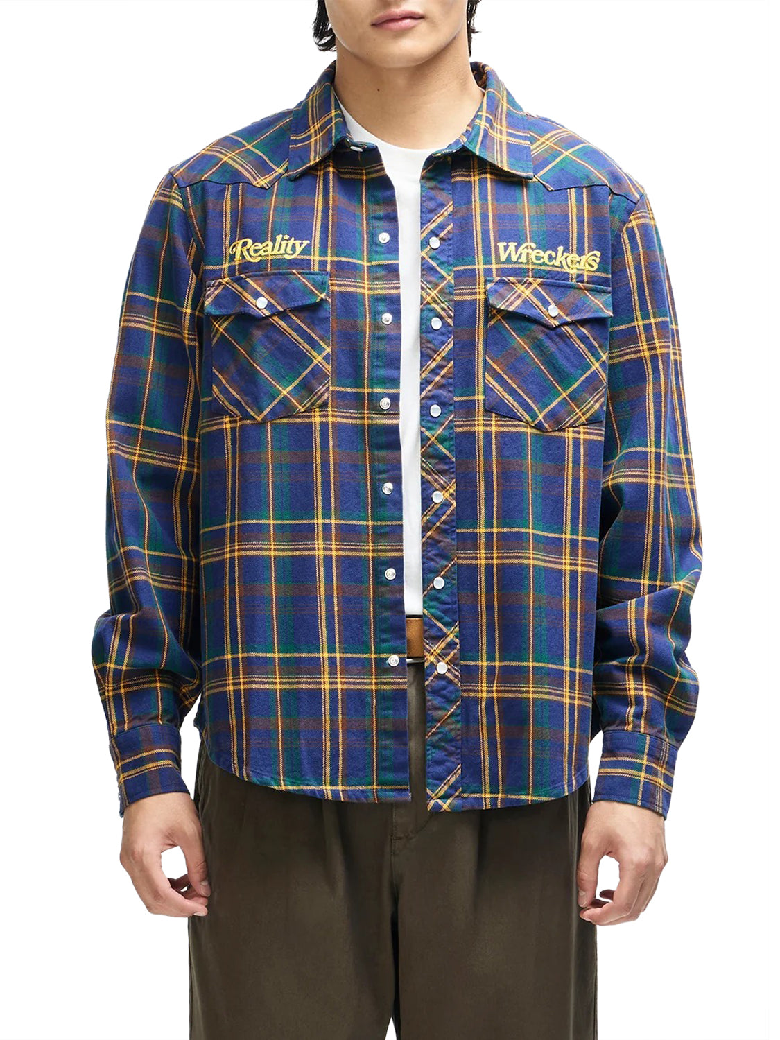 Camicia Reality Wreckers Check DEUS EX MACHINA Uomo - Blue
