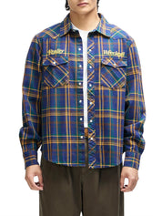 Camicia Reality Wreckers Check DEUS EX MACHINA Uomo - Blue