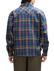 Camicia Reality Wreckers Check DEUS EX MACHINA Uomo - Blue