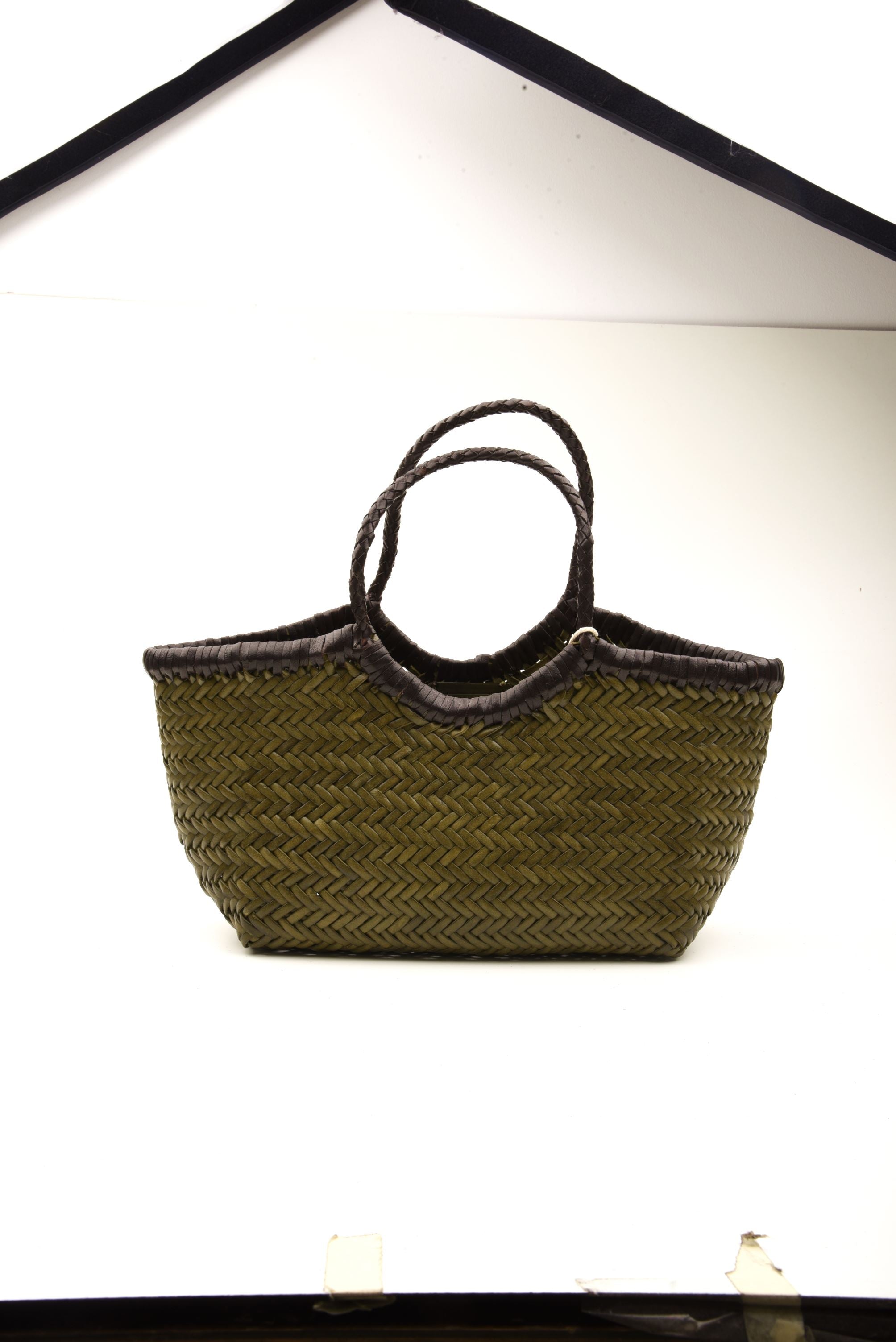 Borsa Nantucket Small Bi-color DRAGON DIFFUSION Donna - Khaki/Dark Brown