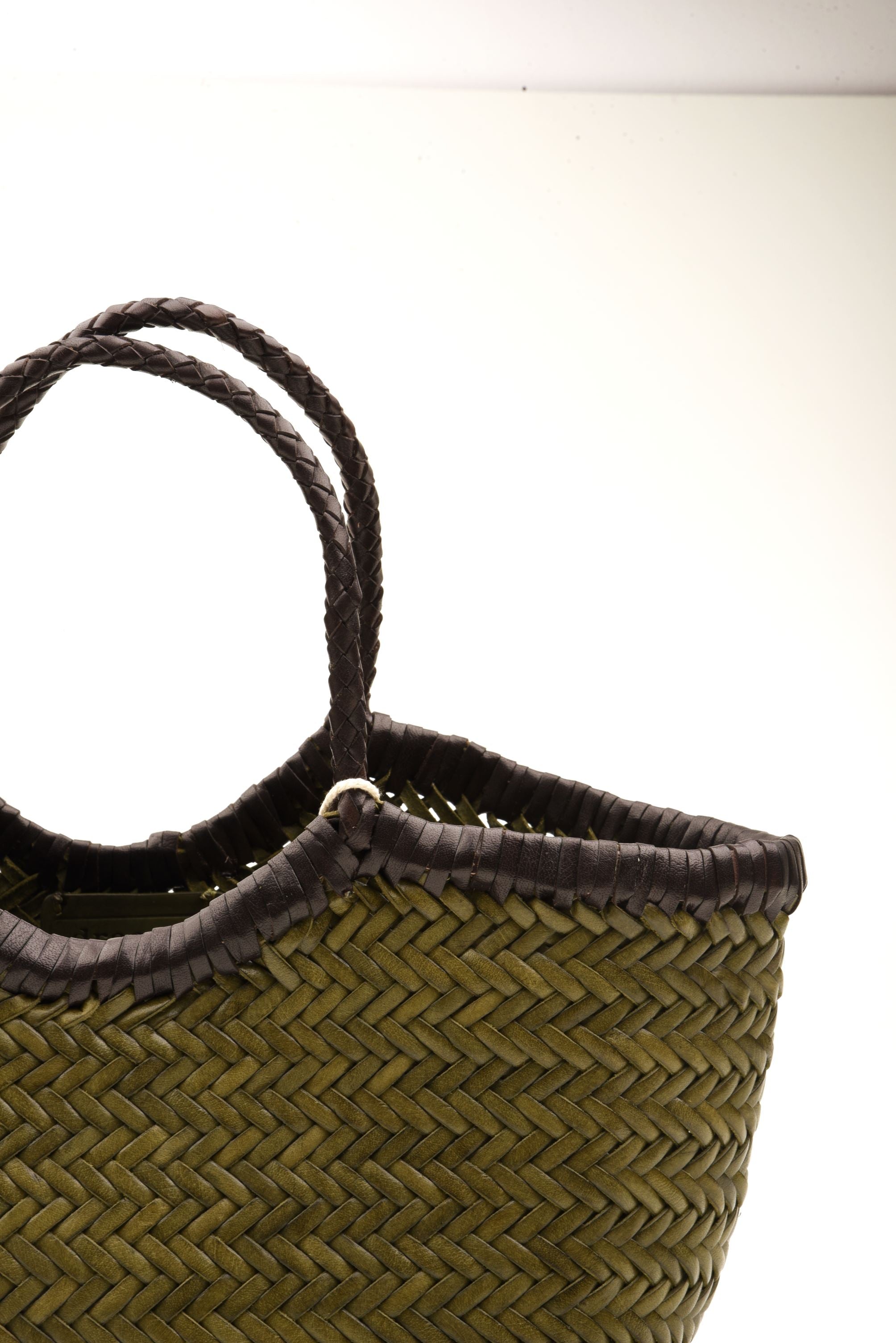 Borsa Nantucket Small Bi-color DRAGON DIFFUSION Donna - Khaki/Dark Brown