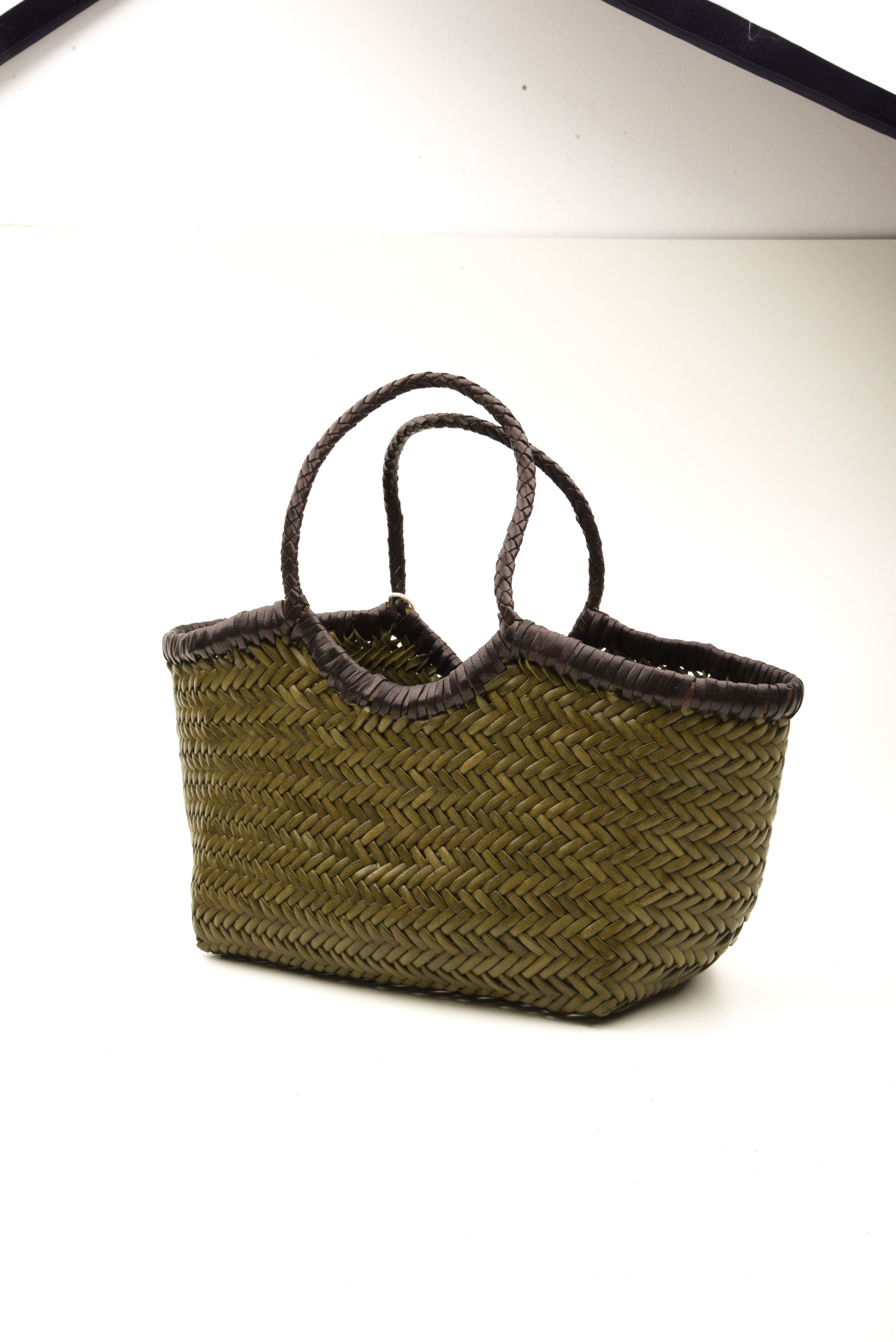 Borsa Nantucket Small Bi-color DRAGON DIFFUSION Donna - Khaki/Dark Brown