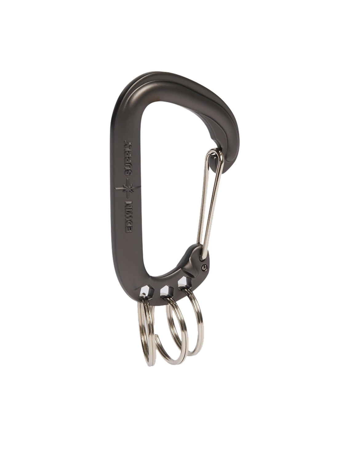 Portachiavi Carabiner With Key Ring EDWIN Unisex - Nero