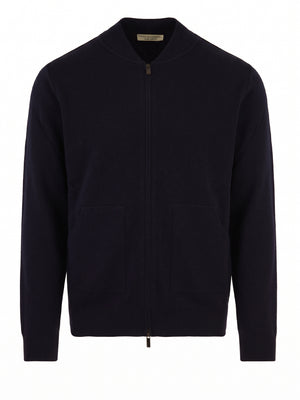 Bomber con zip FILIPPO DE LAURENTIIS Uomo - Blue