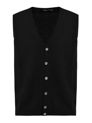Gilet con bottoni FILIPPO DE LAURENTIIS Uomo - Nero