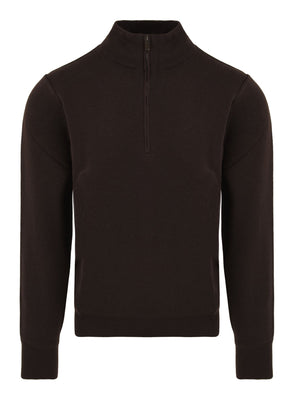 Maglione mezza zip FILIPPO DE LAURENTIIS Uomo - Marrone