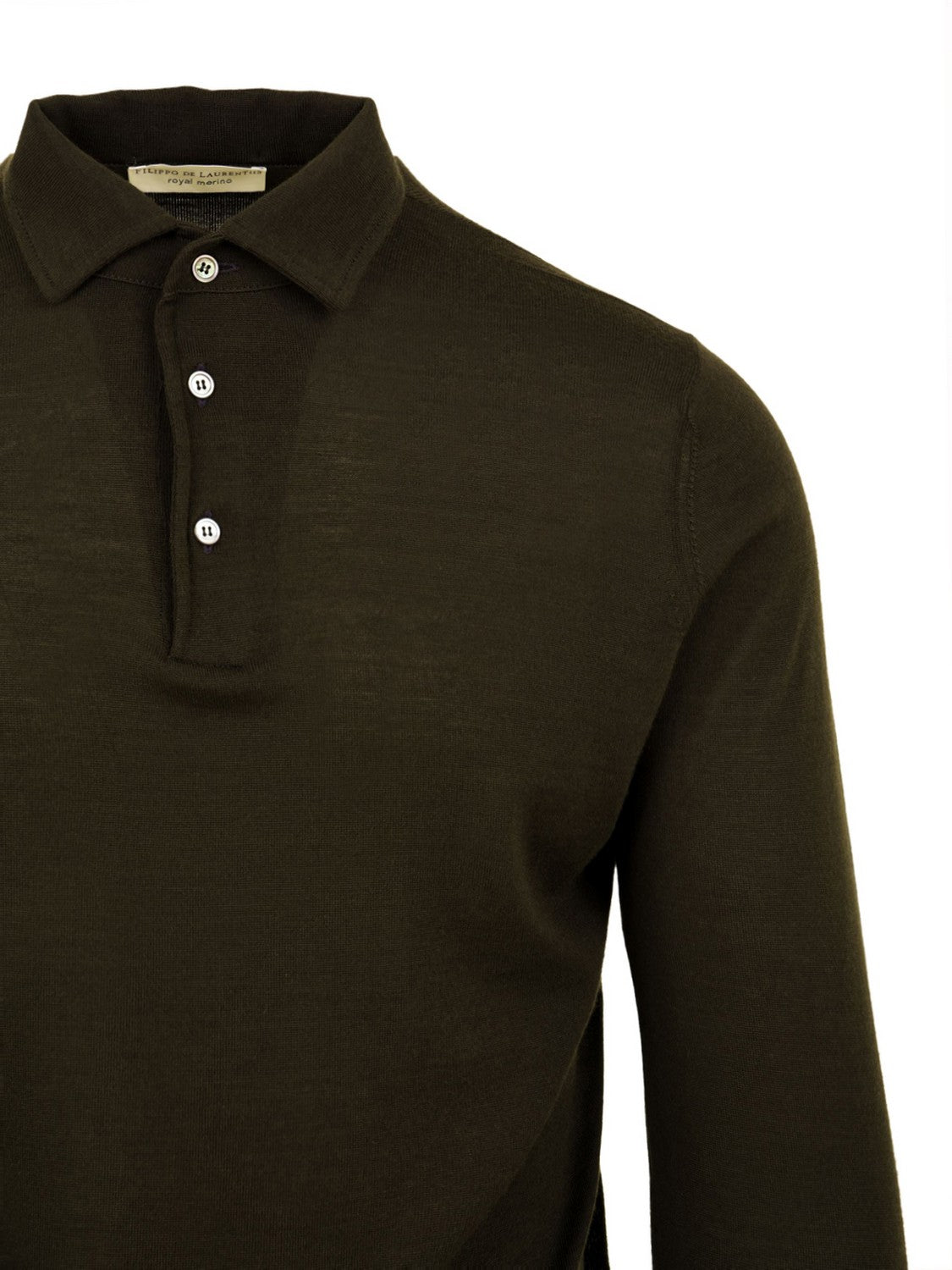 Polo paramontura manica lunga FILIPPO DE LAURENTIIS Uomo - Verde