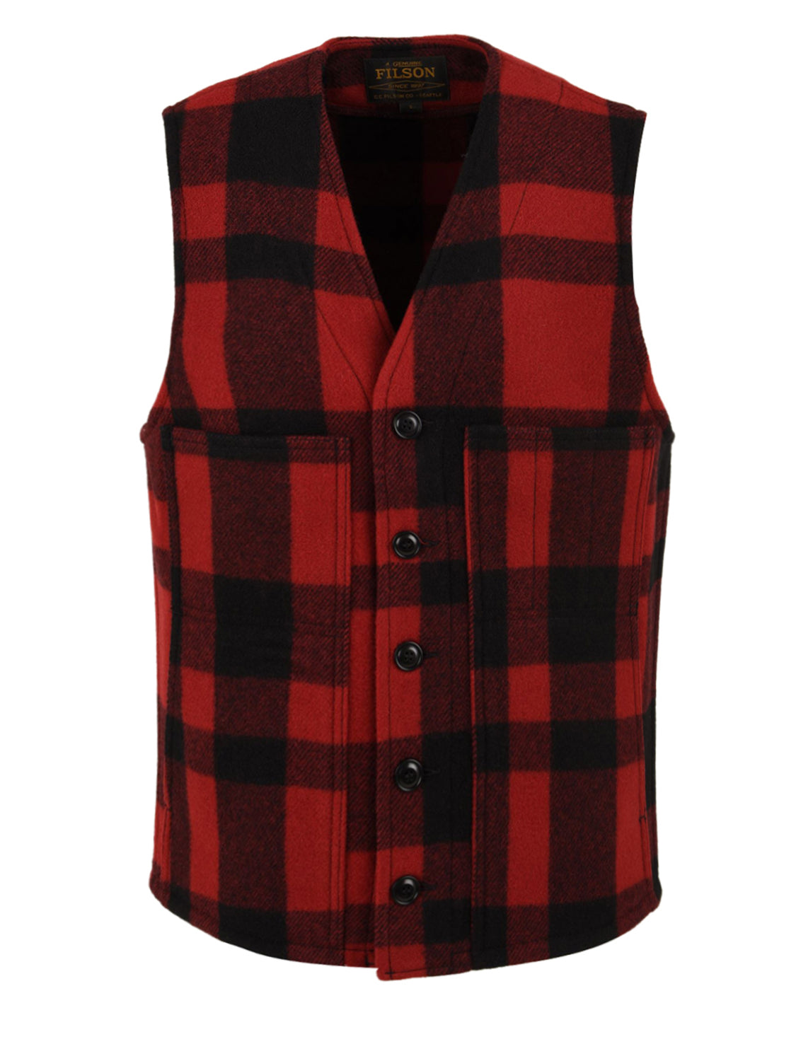 Gilet Mackinaw Wool FILSON Uomo - Rosso