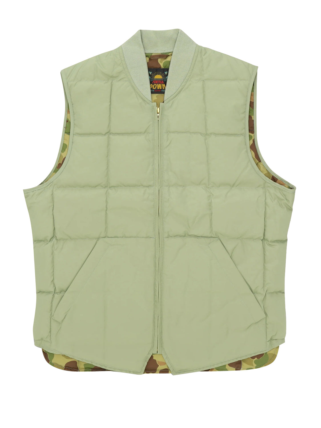 Gilet Vest2 nylon con interno camouflage FORTELA Uomo - Verde