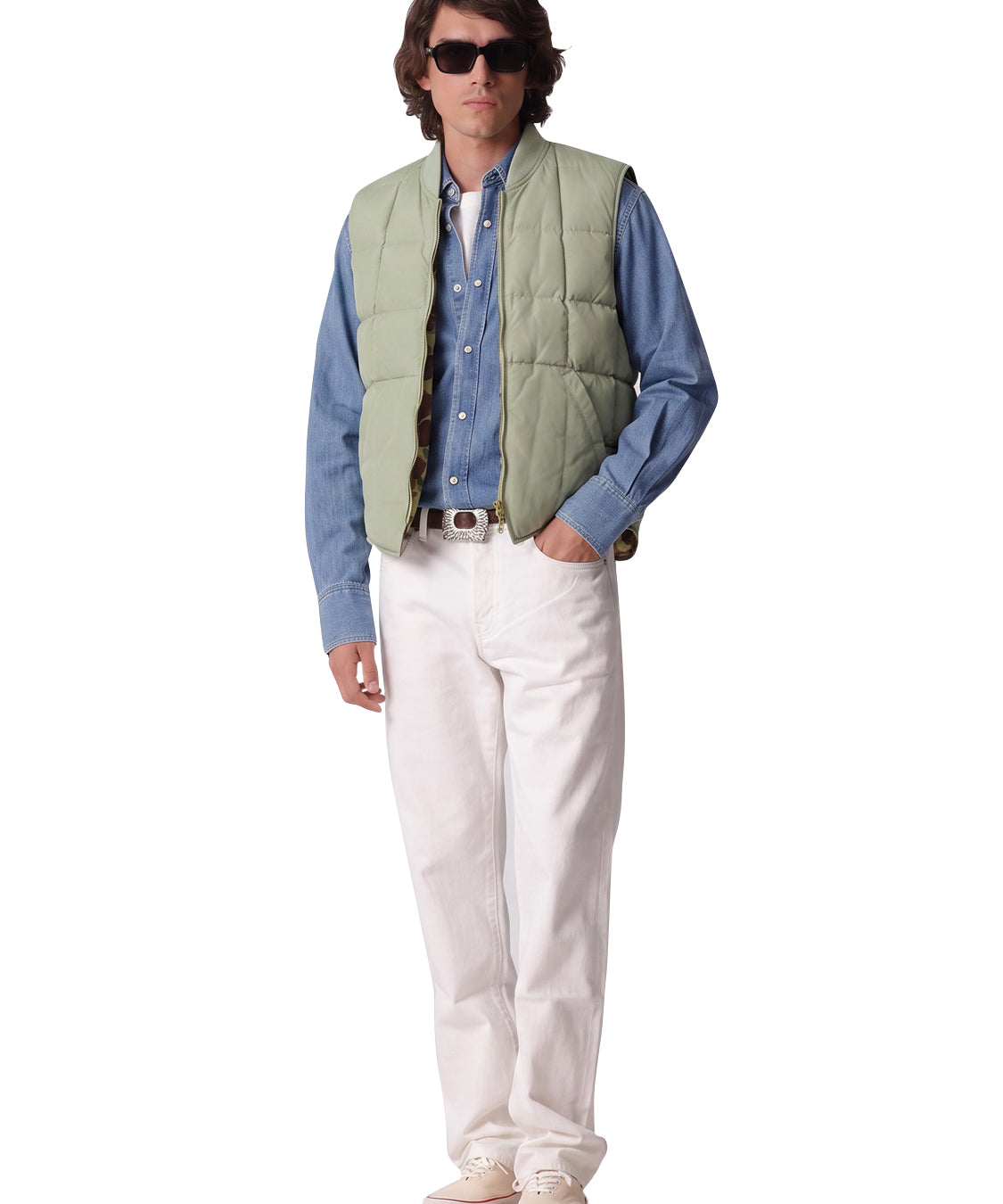Gilet Vest2 nylon con interno camouflage FORTELA Uomo - Verde