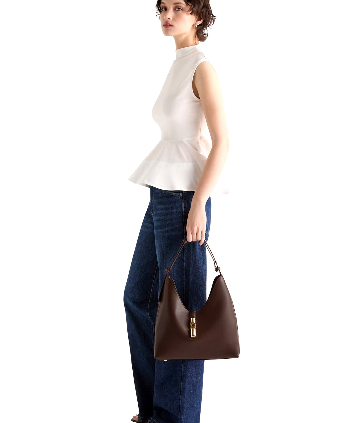 Borsa a spalla Goccia M FURLA Donna - Marrone