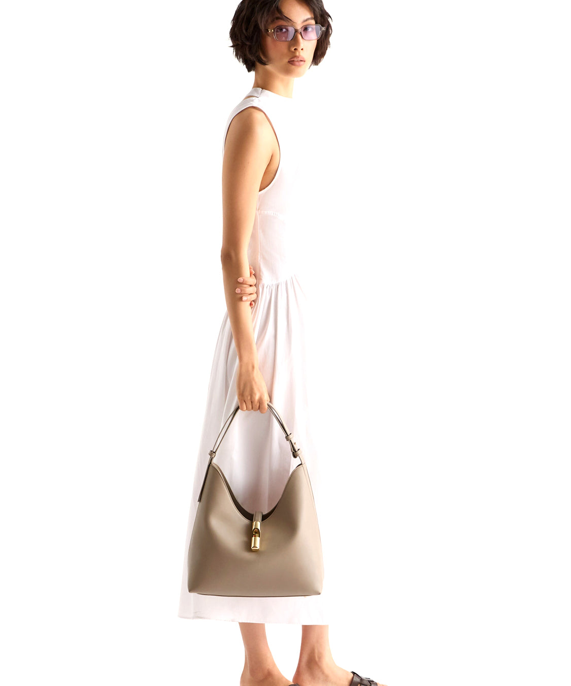 Borsa a spalla Goccia M FURLA Donna - Beige