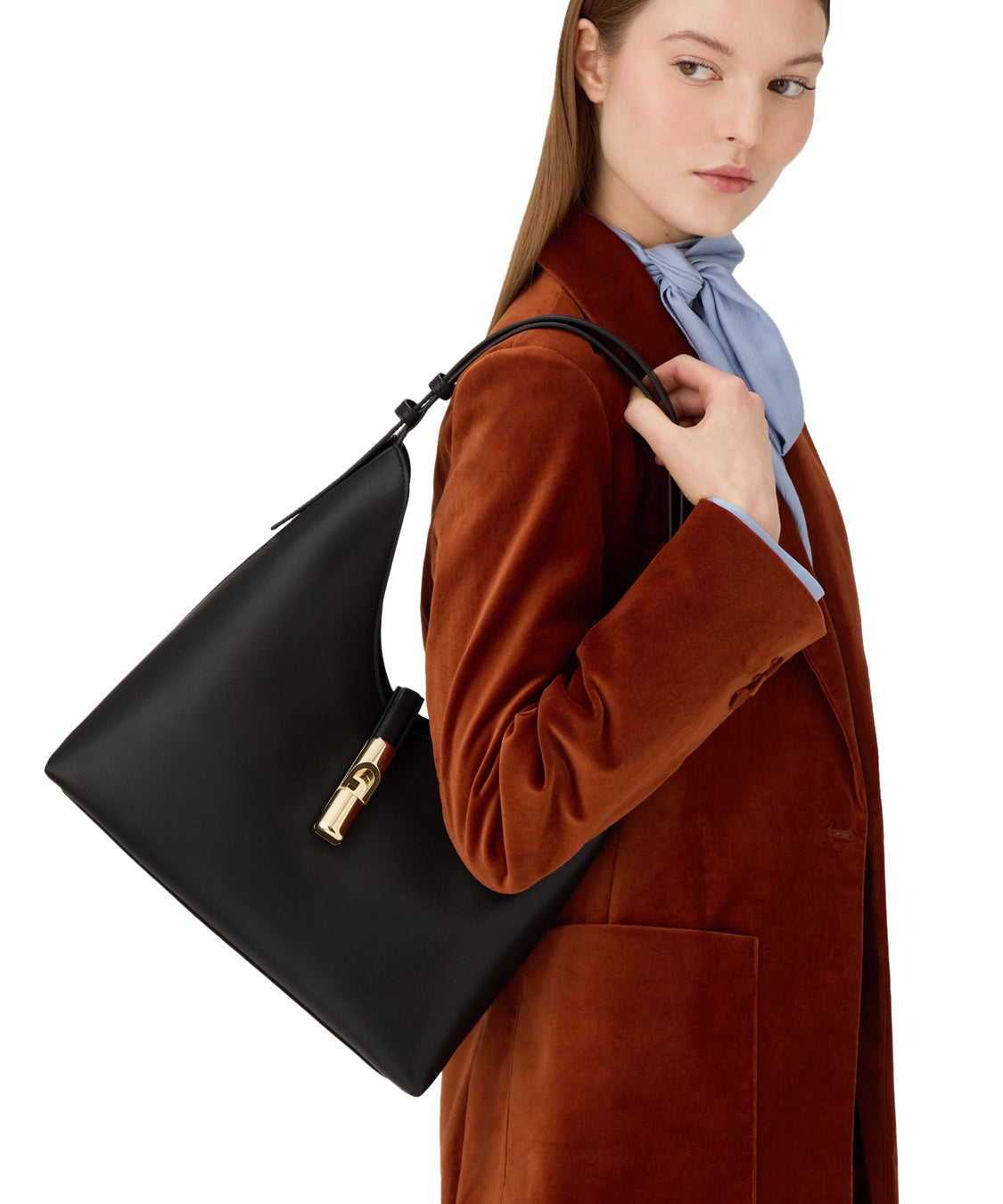 Borsa a spalla Goccia M FURLA Donna - Nero