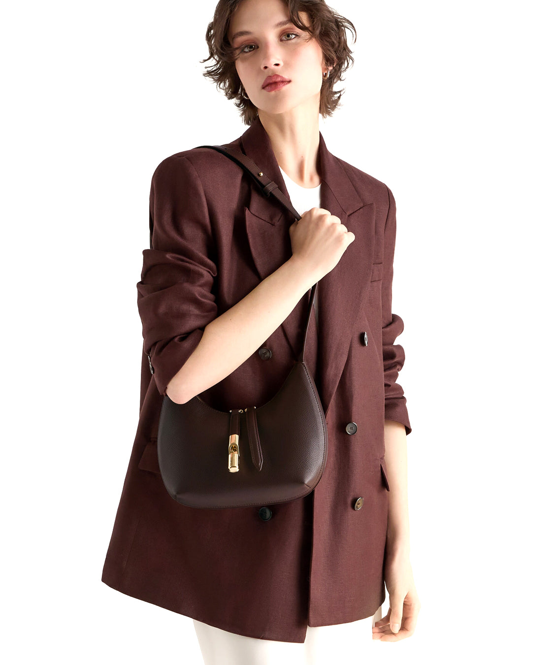 Borsa a spalla Goccia S FURLA Donna - Marrone