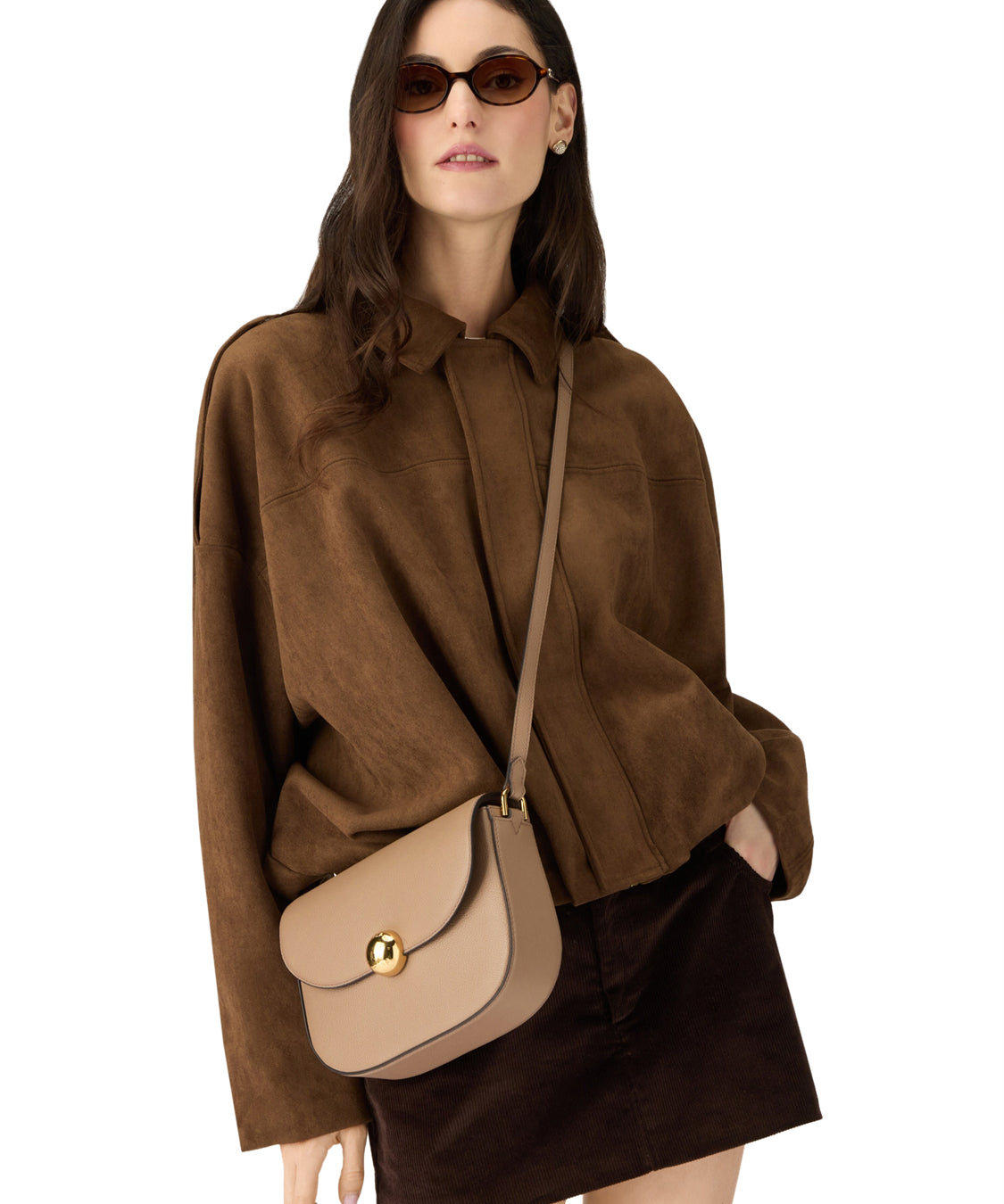 Borsa a mano con tracolla Moonlight S FURLA Donna - Marrone