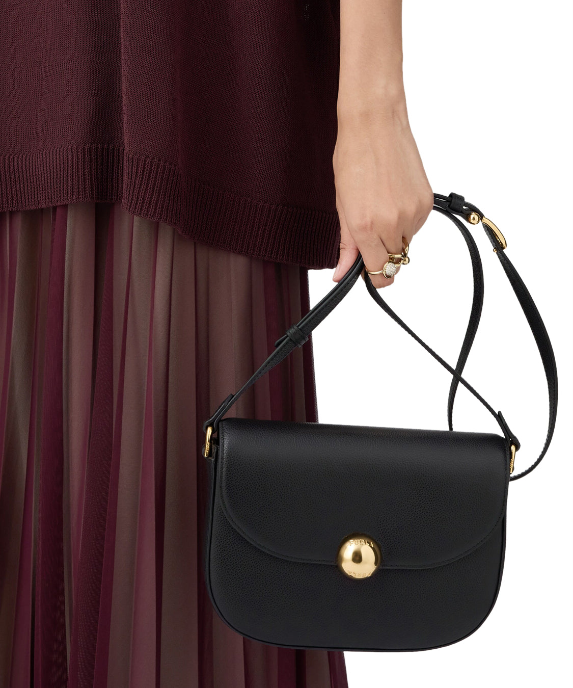 Borsa a mano con tracolla Moonlight S FURLA Donna - Marrone