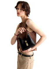Borsa a mano con tracolla Iride mini FURLA Donna - Nero