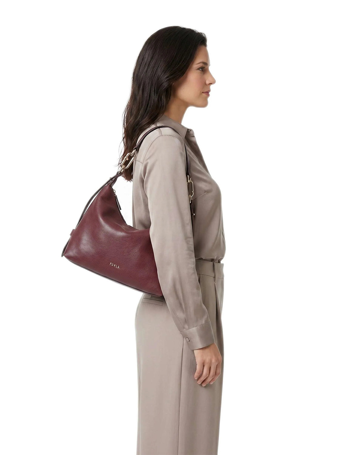 Borsa a spalla con tracolla Tonie mini FURLA Donna - Rosso