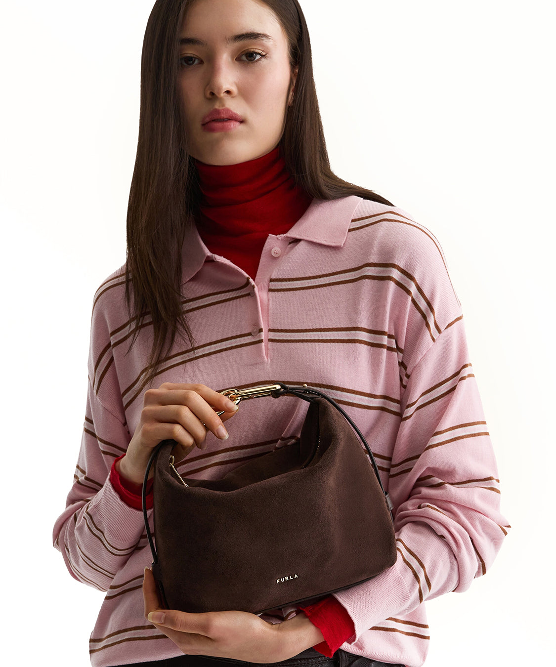 Borsa a spalla Tonie mini FURLA Donna - Marrone