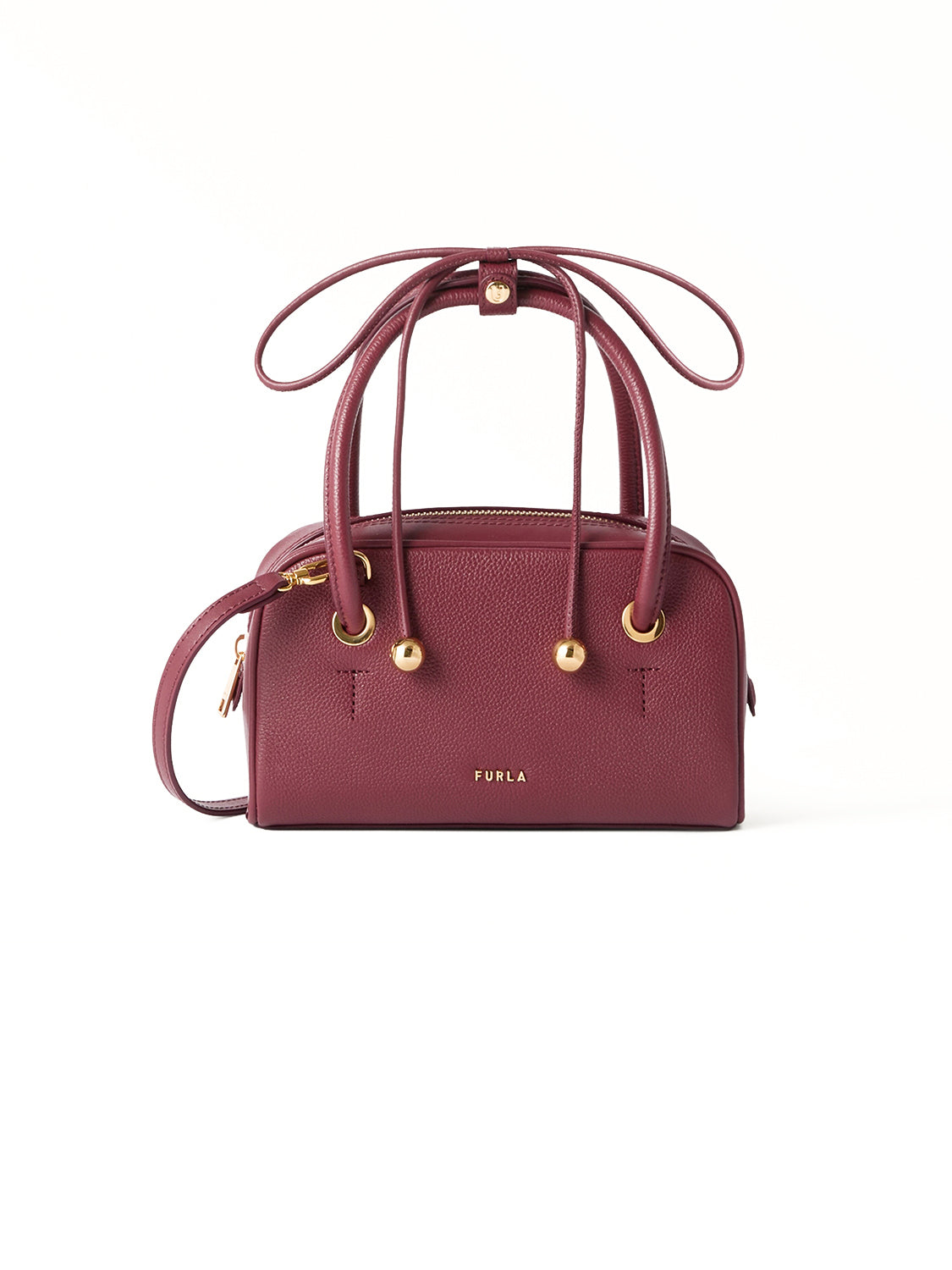 Borsa a mano con tracolla Poppy mini FURLA Donna - Rosso
