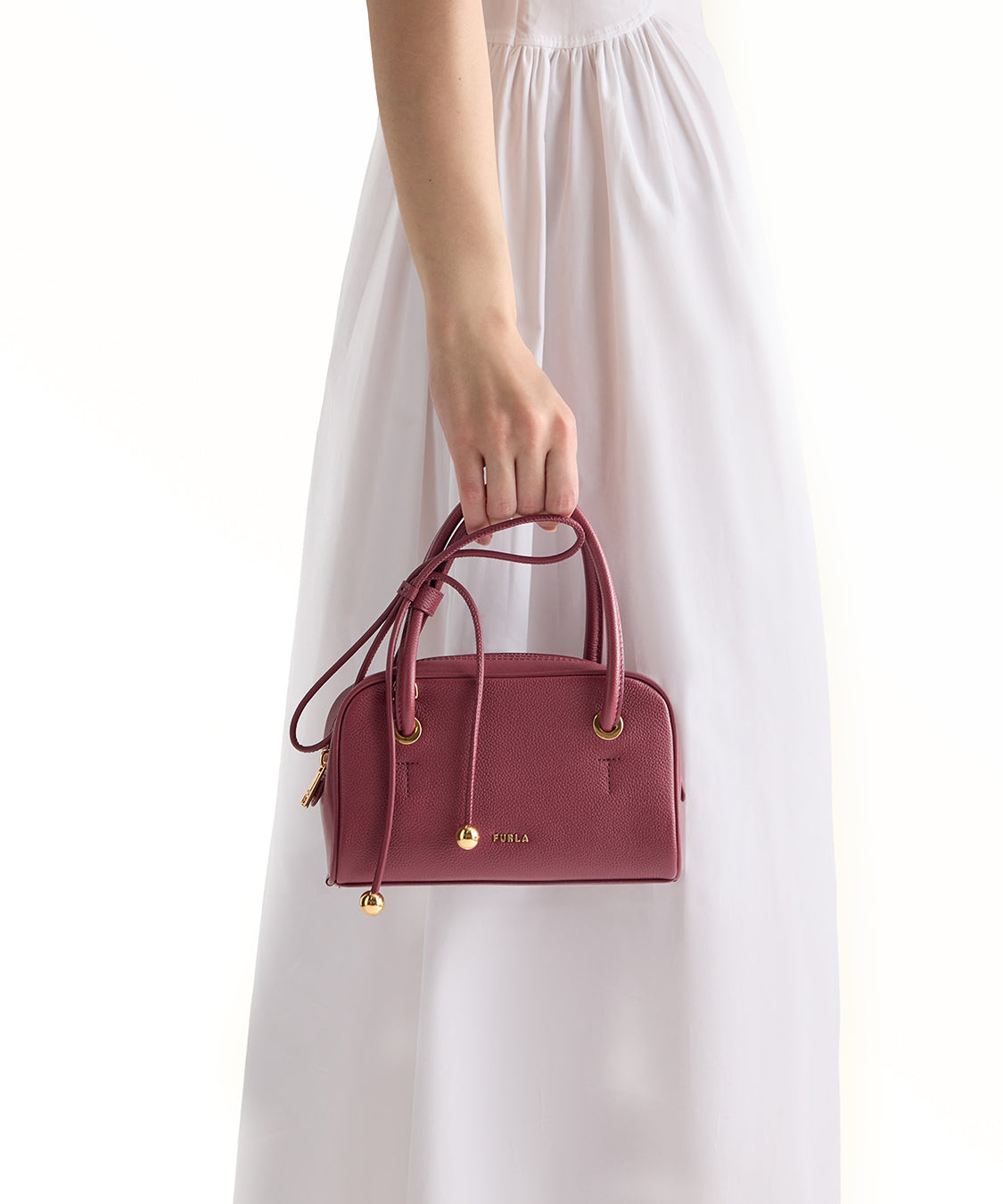 Borsa a mano con tracolla Poppy mini FURLA Donna - Rosso