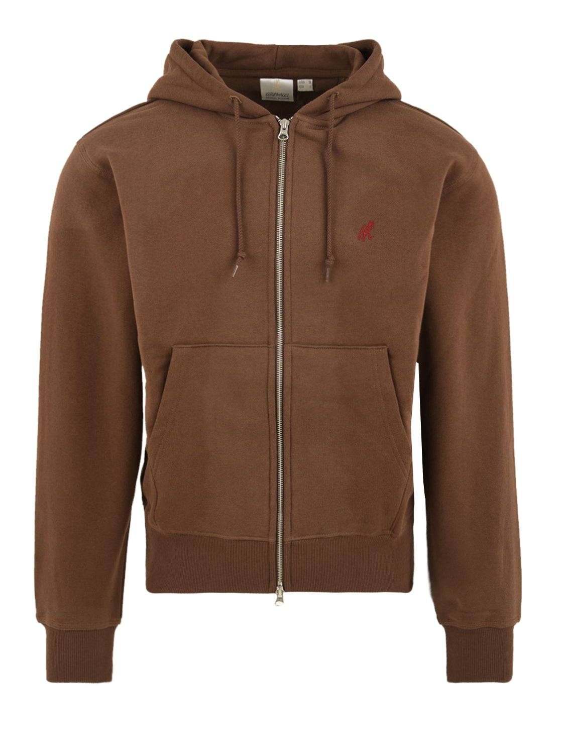 Felpa One Point Zip Hooded GRAMICCI Uomo - Marrone