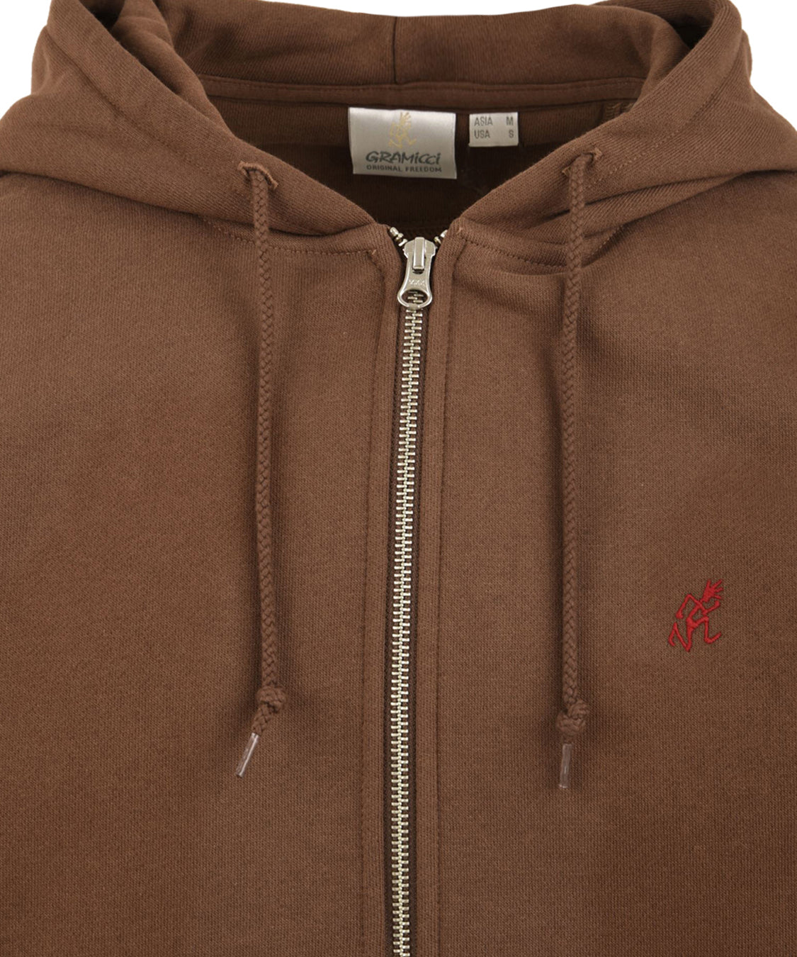 Felpa One Point Zip Hooded GRAMICCI Uomo - Marrone