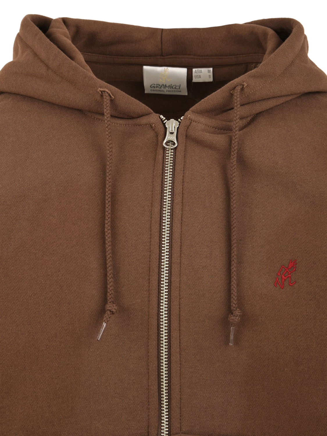 Felpa One Point Zip Hooded GRAMICCI Uomo - Marrone
