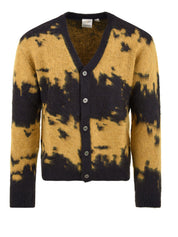Cardigan Mohair Splatter GRAMICCI Uomo - Nero