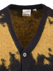 Cardigan Mohair Splatter GRAMICCI Uomo - Nero