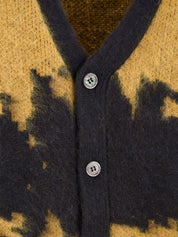 Cardigan Mohair Splatter GRAMICCI Uomo - Nero