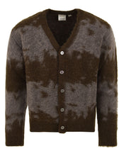 Cardigan Mohair Splatter GRAMICCI Uomo - Marrone