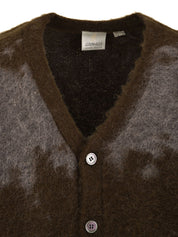 Cardigan Mohair Splatter GRAMICCI Uomo - Marrone