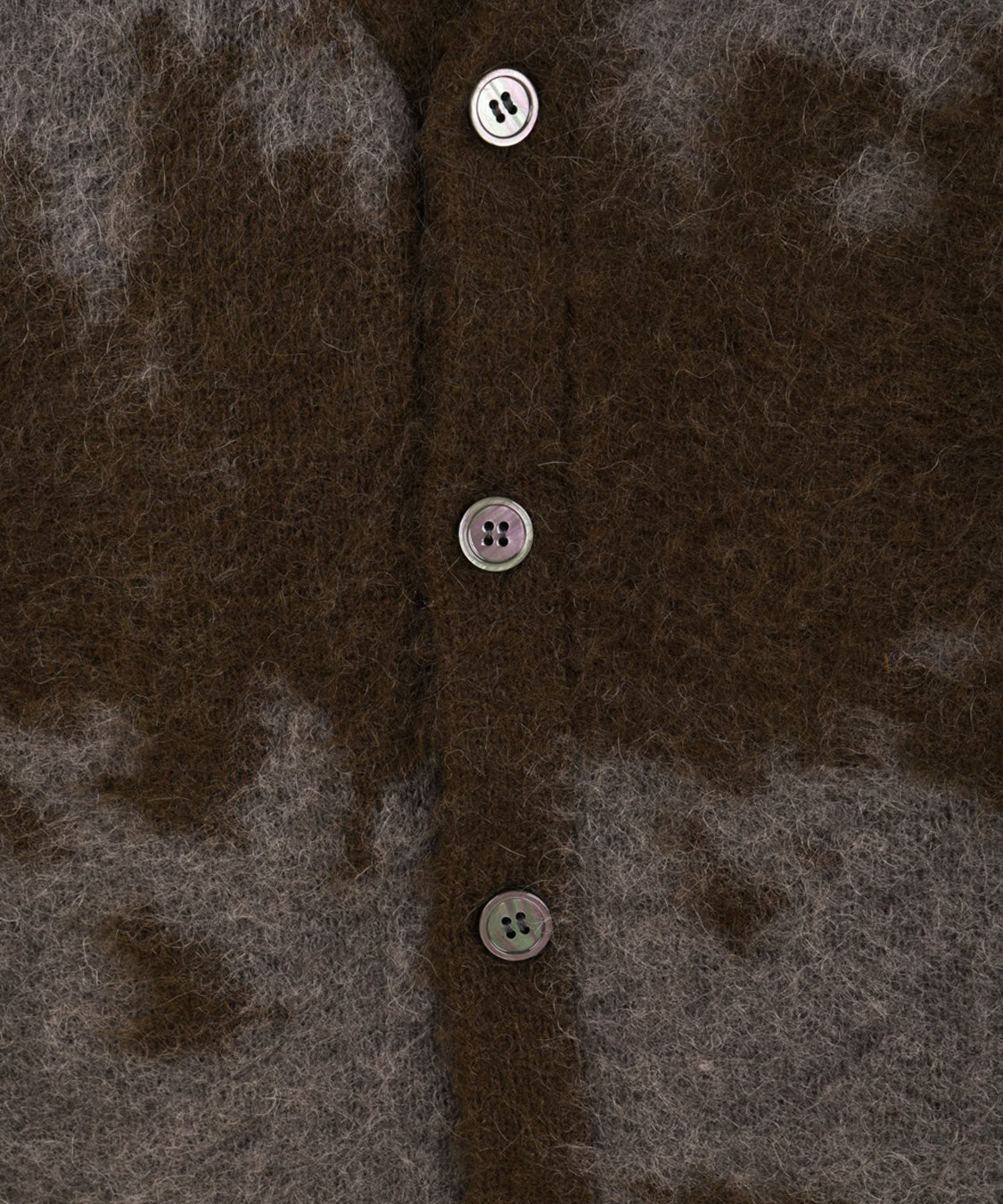 Cardigan Mohair Splatter GRAMICCI Uomo - Marrone