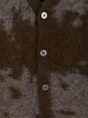 Cardigan Mohair Splatter GRAMICCI Uomo - Marrone