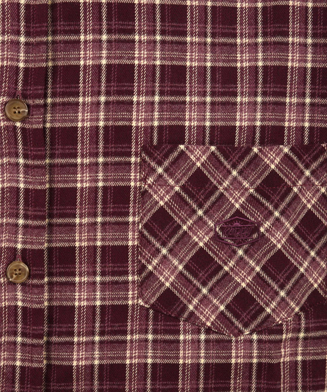 Camicia flannel check shirt KAPPY Unisex - Plum