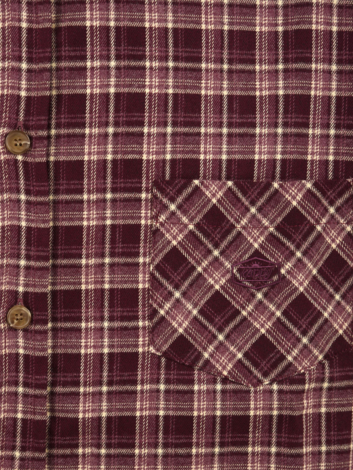 Camicia flannel check shirt KAPPY Unisex - Plum