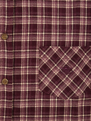 Camicia flannel check shirt KAPPY Unisex - Plum