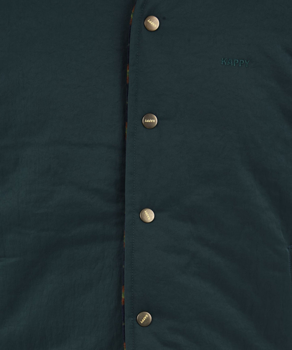 Gilet reversible nylon check vest KAPPY Unisex - Verde