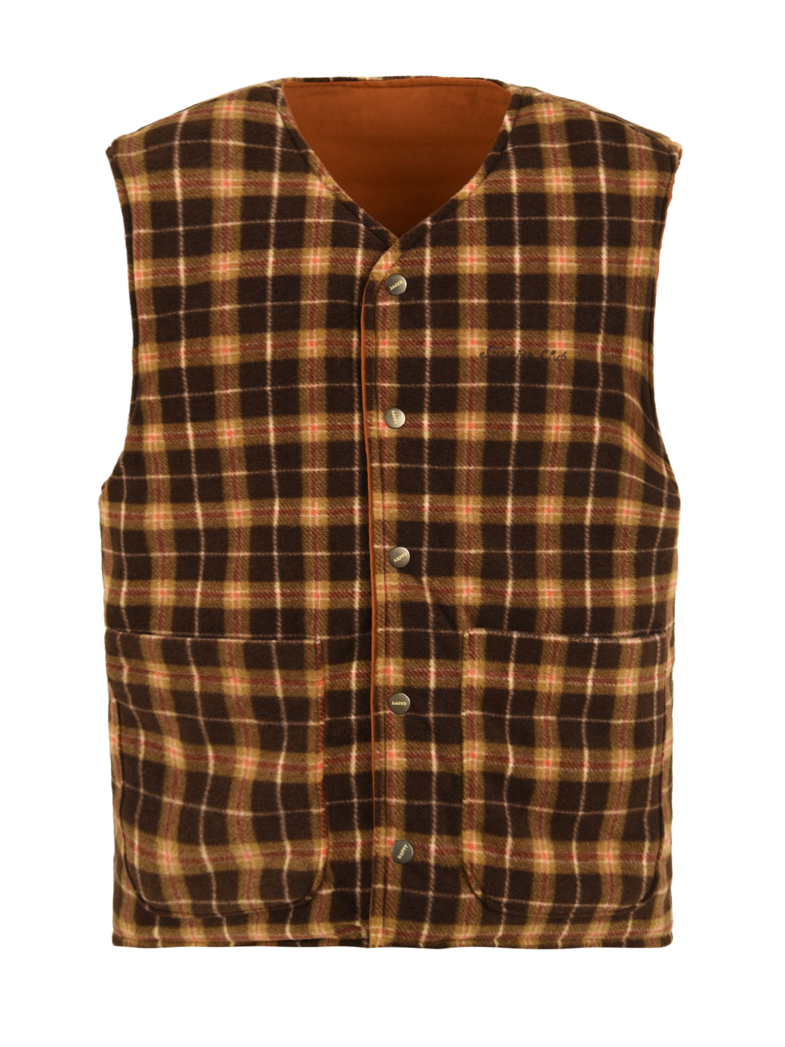 Gilet reversible nylon check vest KAPPY Unisex - Arancione