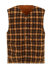Gilet reversible nylon check vest KAPPY Unisex - Arancione